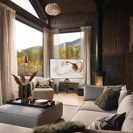 شاليه Lakehouse Moss With Sauna, Boat & Jacuzzi