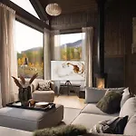 木屋 Lakehouse Moss With Sauna, Boat & Jacuzzi